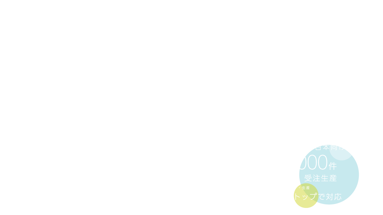 OEM実績が、とにかくいっぱい。 私どもは、御社の影武者です。日本向け高品質 実績10,000件 受注生産 企画・デザイン・生産ワンストップで対応